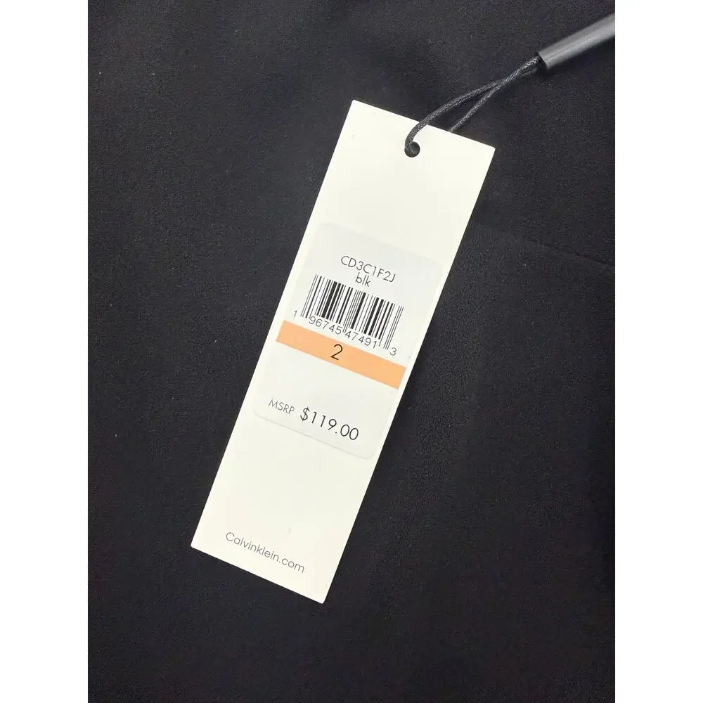 Calvin Klein Black Dress NWT size 2 - Picture 6 of 6